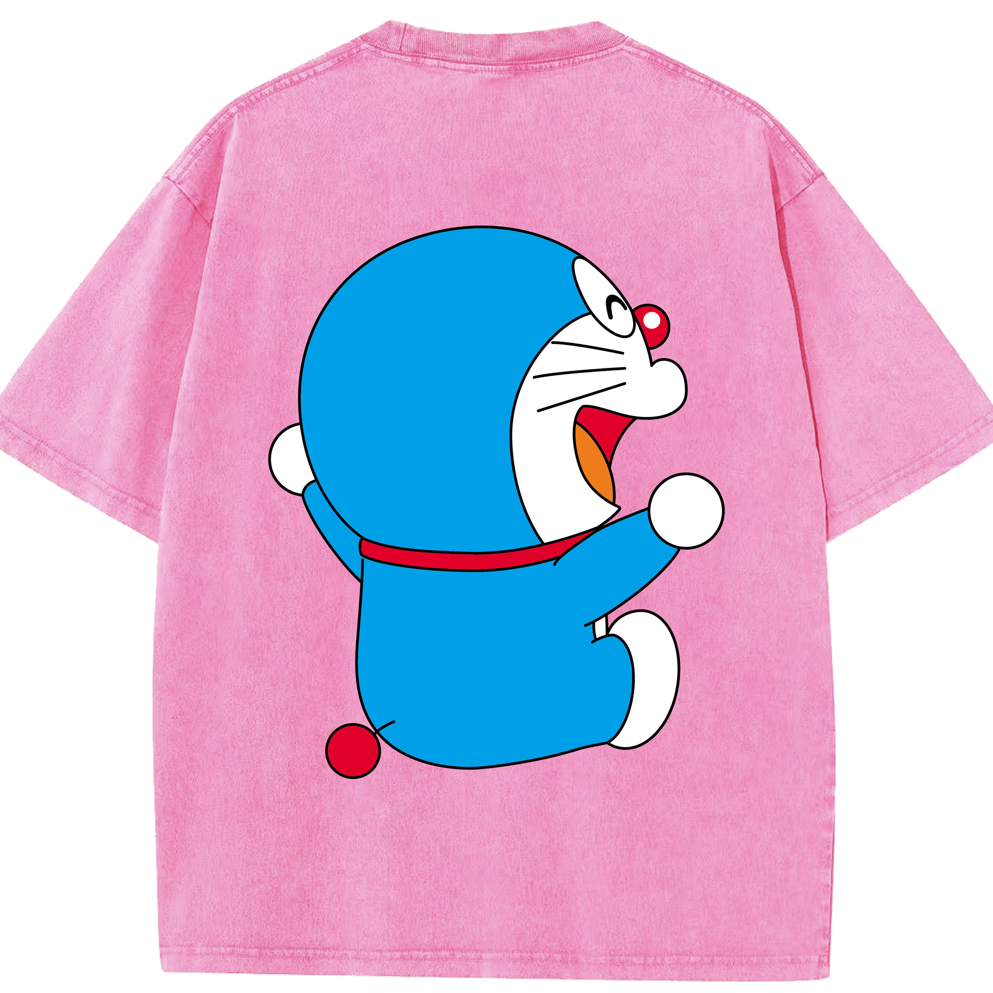（画像用） ドラえもん Doraemon 綿100% ヴィンテージ風 半袖Tシャツ（背面プリント）